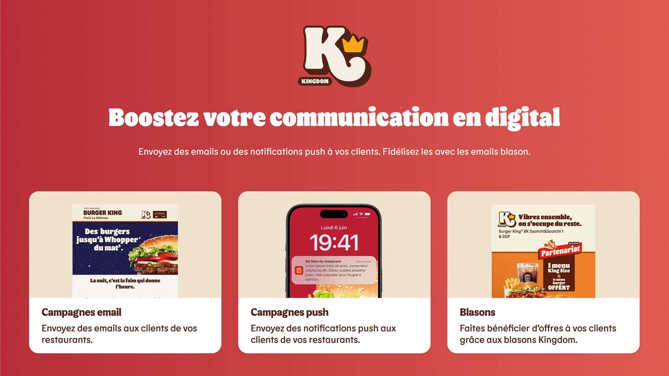 Burger King Factory homepage section