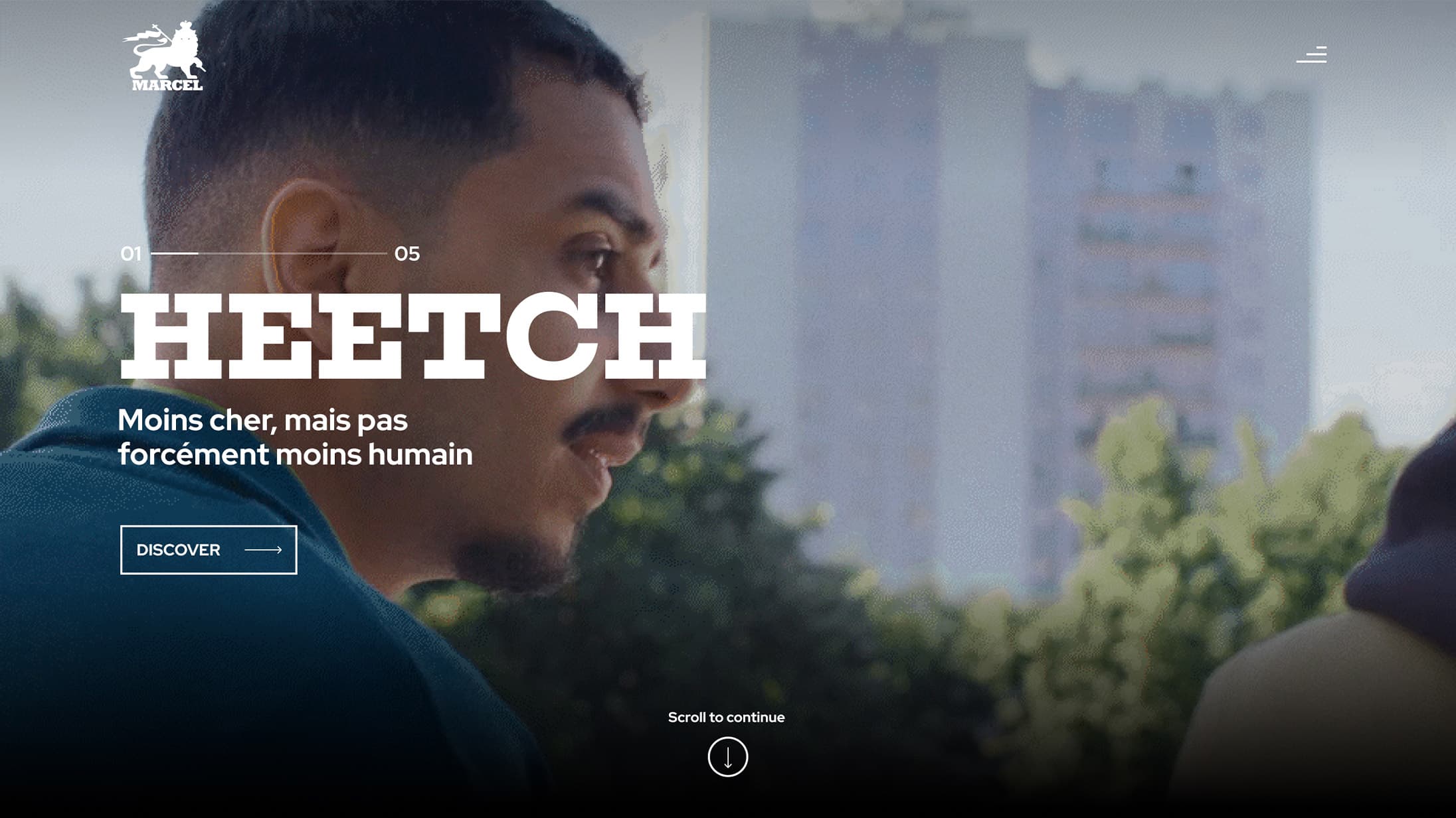 Marcel website hero